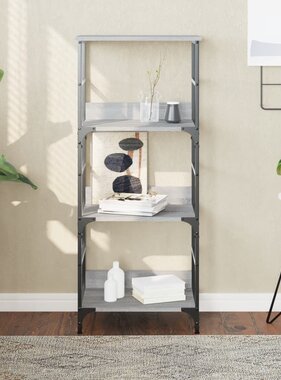 VidaXL Boekenrek 50x33x117,5 cm bewerkt hout grijs sonoma eikenkleurig