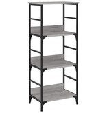 VidaXL Boekenrek 50x33x117,5 cm bewerkt hout grijs sonoma eikenkleurig