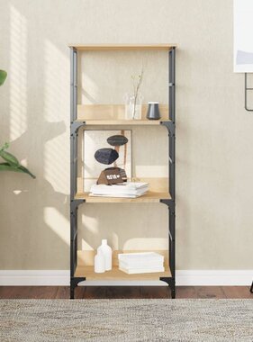 VidaXL Boekenrek 50x33x117,5 cm bewerkt hout sonoma eikenkleurig