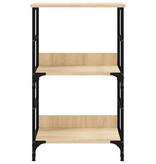 VidaXL Boekenrek 50x33x82 cm bewerkt hout sonoma eikenkleurig