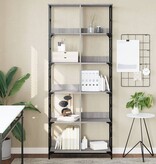 VidaXL Boekenrek 78,5x33x188,5 cm bewerkt hout grijs sonoma eikenkleur