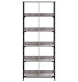 VidaXL Boekenrek 78,5x33x188,5 cm bewerkt hout grijs sonoma eikenkleur