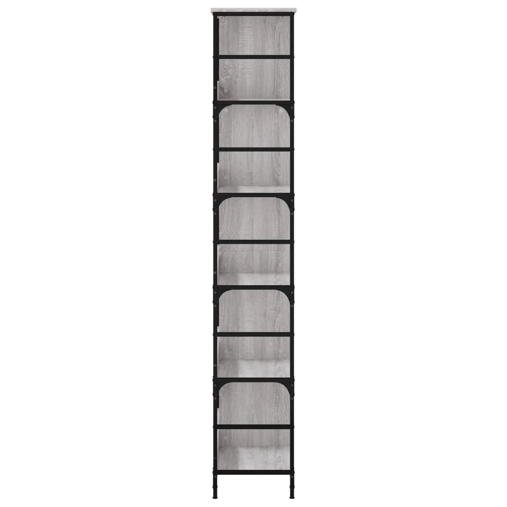 VidaXL Boekenrek 78,5x33x188,5 cm bewerkt hout grijs sonoma eikenkleur