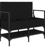 VidaXL Schoenenbank 85,5x42x57,5 cm bewerkt hout zwart