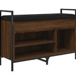 VidaXL Schoenenbank 85,5x32x57,5 cm bewerkt hout bruin eikenkleur