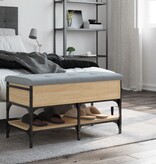 VidaXL Schoenenbank 82x42x45 cm bewerkt hout sonoma eikenkleurig