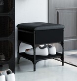 VidaXL Schoenenbank 42x42x45 cm bewerkt hout zwart