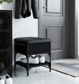 VidaXL Schoenenbank 42x42x45 cm bewerkt hout zwart