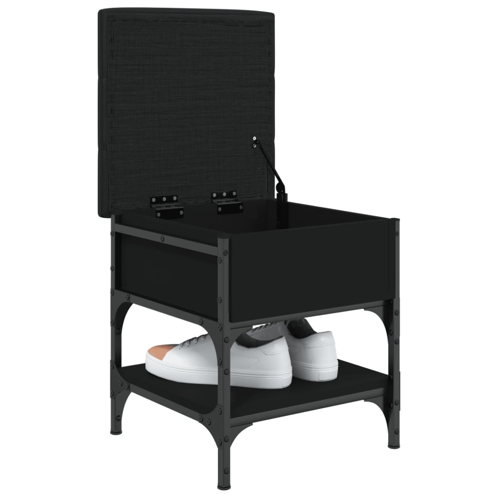 VidaXL Schoenenbank 42x42x45 cm bewerkt hout zwart