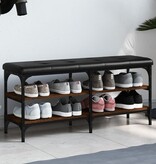 VidaXL Schoenenbank 102x32x47 cm bewerkt hout bruin eikenkleur