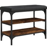 VidaXL Schoenenbank 62x32x47 cm bewerkt hout gerookt eikenkleurig