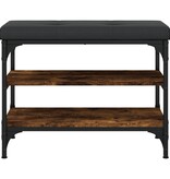 VidaXL Schoenenbank 62x32x47 cm bewerkt hout gerookt eikenkleurig