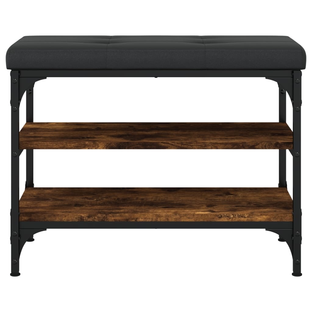 VidaXL Schoenenbank 62x32x47 cm bewerkt hout gerookt eikenkleurig