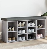 VidaXL Schoenenbank 102x32x50 cm bewerkt hout grijs sonoma eikenkleur