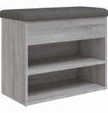 VidaXL Schoenenbankje 62x32x50 cm bewerkt hout grijs sonoma