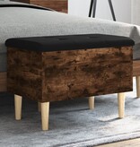 VidaXL Opbergbankje 62x42x46 cm bewerkt hout gerookt eikenkleurig