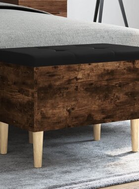 VidaXL Opbergbankje 62x42x46 cm bewerkt hout gerookt eikenkleurig