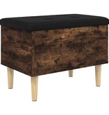 VidaXL Opbergbankje 62x42x46 cm bewerkt hout gerookt eikenkleurig