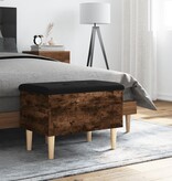 VidaXL Opbergbankje 62x42x46 cm bewerkt hout gerookt eikenkleurig