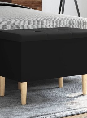 VidaXL Opbergbankje 62x42x46 cm bewerkt hout zwart