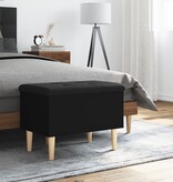 VidaXL Opbergbankje 62x42x46 cm bewerkt hout zwart