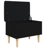 VidaXL Opbergbankje 62x42x46 cm bewerkt hout zwart