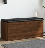 VidaXL Opbergbankje 102x42x45 cm bewerkt hout bruin eikenkleur