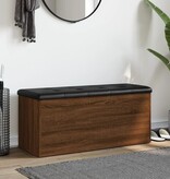 VidaXL Opbergbankje 102x42x45 cm bewerkt hout bruin eikenkleur