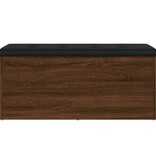 VidaXL Opbergbankje 102x42x45 cm bewerkt hout bruin eikenkleur