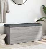 VidaXL Opbergbankje 102x42x45 cm bewerkt hout grijs sonoma eikenkleur