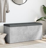 VidaXL Opbergbankje 102x42x45 cm bewerkt hout betongrijs