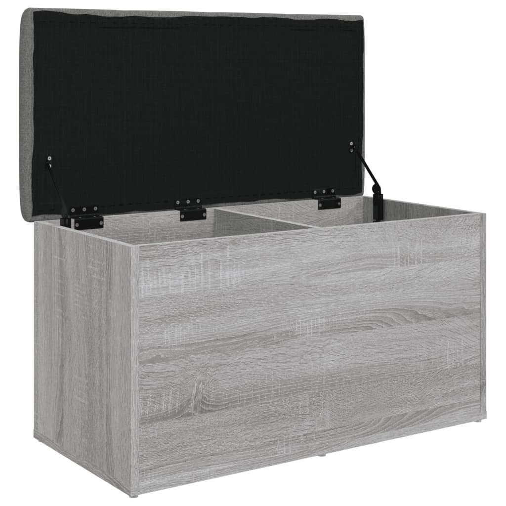 VidaXL Opbergbankje 82x42x45 cm bewerkt hout grijs sonoma eikenkleurig