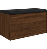 VidaXL Opbergbankje 82x42x45 cm bewerkt hout gerookt eikenkleurig