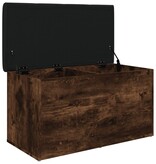 VidaXL Opbergbankje 82x42x45 cm bewerkt hout gerookt eikenkleurig