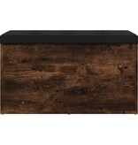 VidaXL Opbergbankje 82x42x45 cm bewerkt hout gerookt eikenkleurig