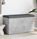 VidaXL Opbergbankje 82x42x45 cm bewerkt hout betongrijs