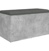 VidaXL Opbergbankje 82x42x45 cm bewerkt hout betongrijs
