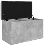 VidaXL Opbergbankje 82x42x45 cm bewerkt hout betongrijs