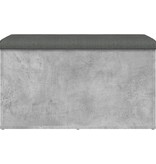VidaXL Opbergbankje 82x42x45 cm bewerkt hout betongrijs