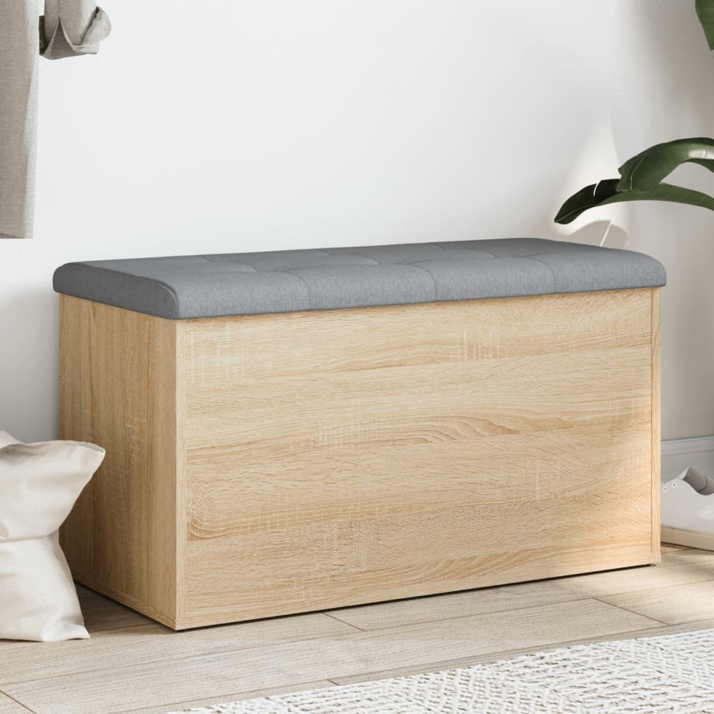 VidaXL Opbergbankje 82x42x45 cm bewerkt hout sonoma eikenkleurig