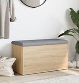 VidaXL Opbergbankje 82x42x45 cm bewerkt hout sonoma eikenkleurig