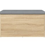 VidaXL Opbergbankje 82x42x45 cm bewerkt hout sonoma eikenkleurig