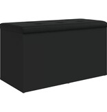 VidaXL Opbergbankje 82x42x45 cm bewerkt hout zwart