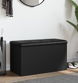 VidaXL Opbergbankje 82x42x45 cm bewerkt hout zwart