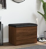 VidaXL Opbergbankje 62x42x45 cm bewerkt hout bruin eikenkleur