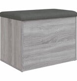 VidaXL Opbergbankje 62x42x45 cm bewerkt hout grijs sonoma eikenkleurig