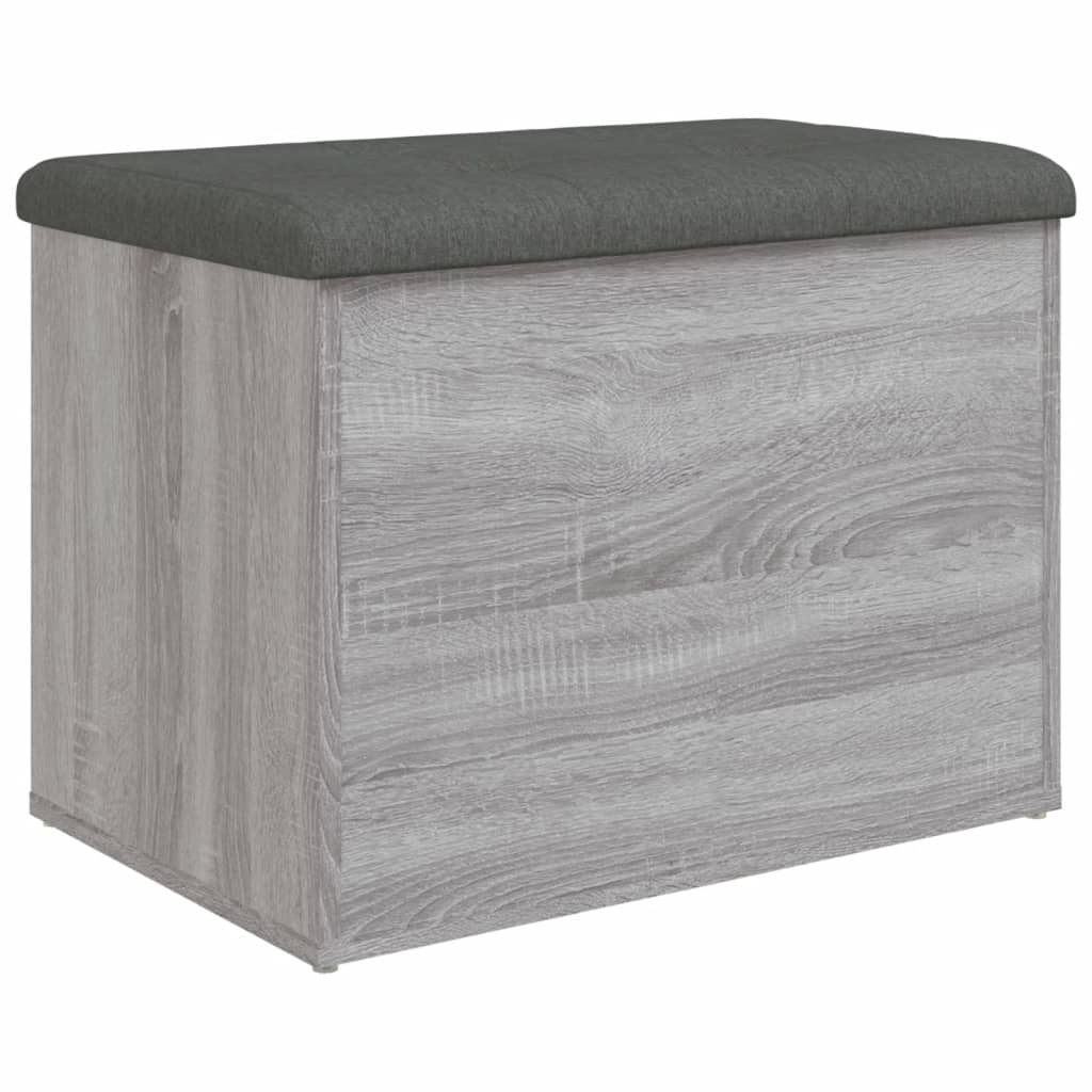 VidaXL Opbergbankje 62x42x45 cm bewerkt hout grijs sonoma eikenkleurig