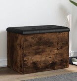 VidaXL Opbergbankje 62x42x45 cm bewerkt hout gerookt eikenkleurig