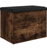 VidaXL Opbergbankje 62x42x45 cm bewerkt hout gerookt eikenkleurig