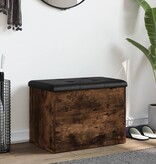 VidaXL Opbergbankje 62x42x45 cm bewerkt hout gerookt eikenkleurig